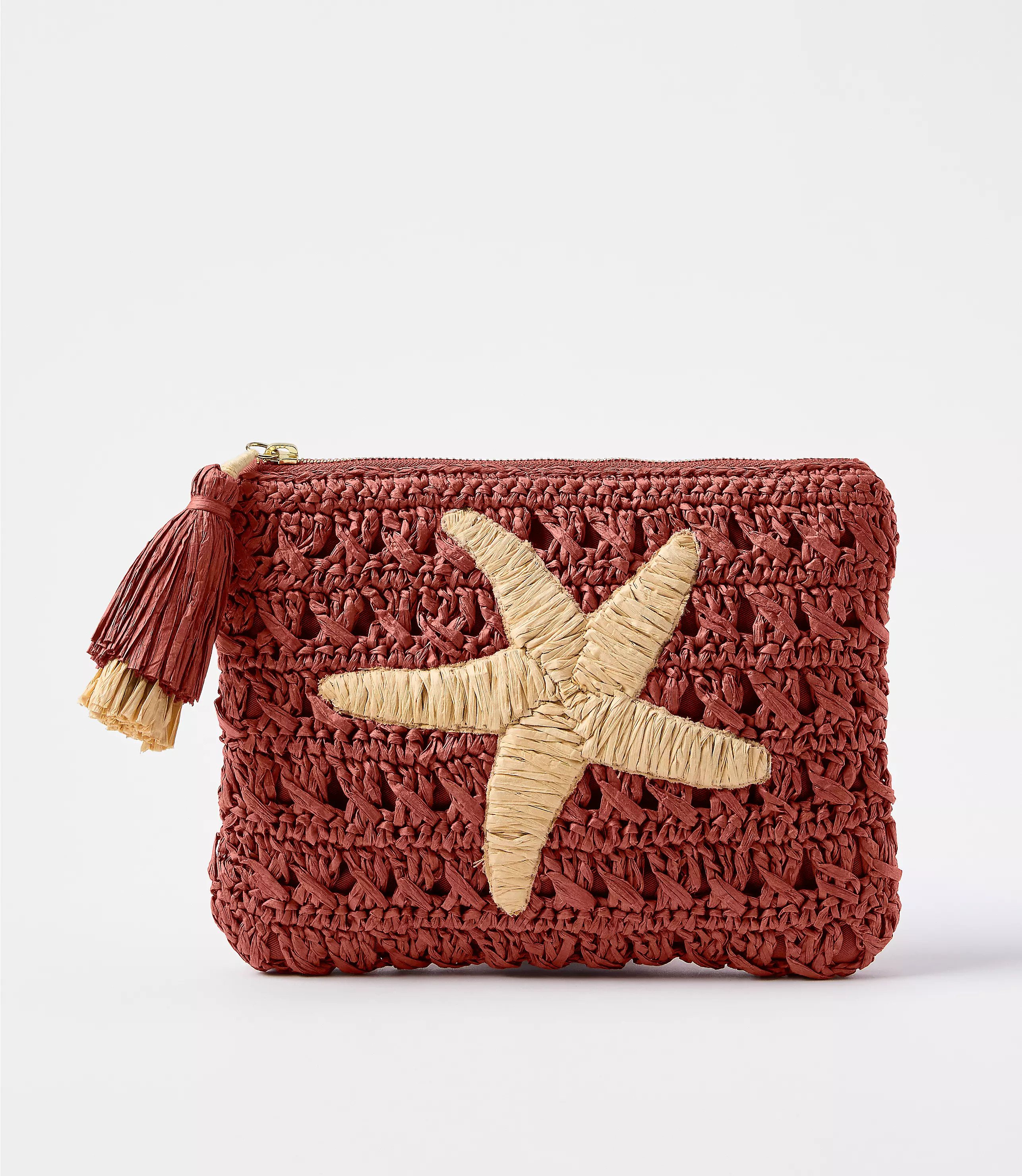 LOFT Beach Starfish Straw Pouch | LOFT