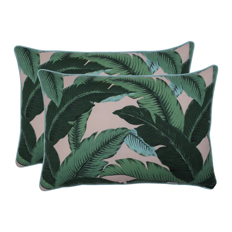 Chadwick Swaying Palms Indoor/Outdoor Lumbar Pillow (Set of 2) | Wayfair North America