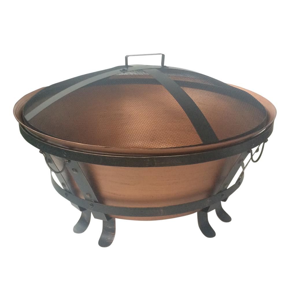 34 in. Whitlock Cast Iron Fire Pit | The Home Depot