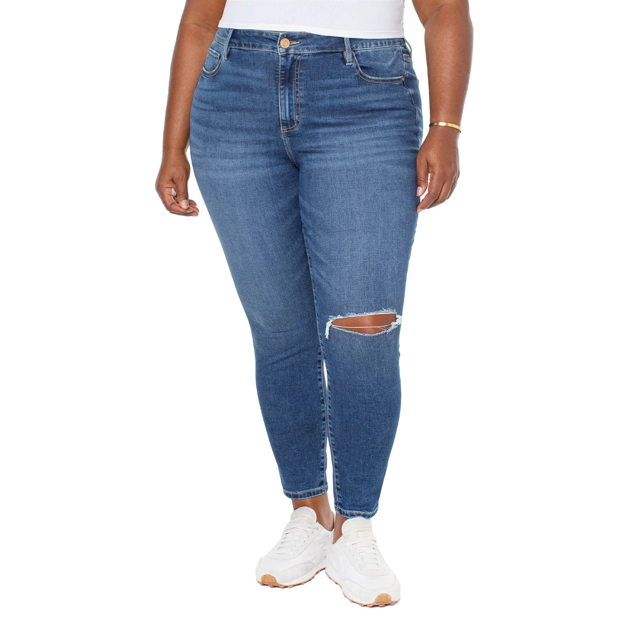 Celebrity Pink Juniors' Plus Size High Rise Curvy Skinny Jean | Walmart (US)