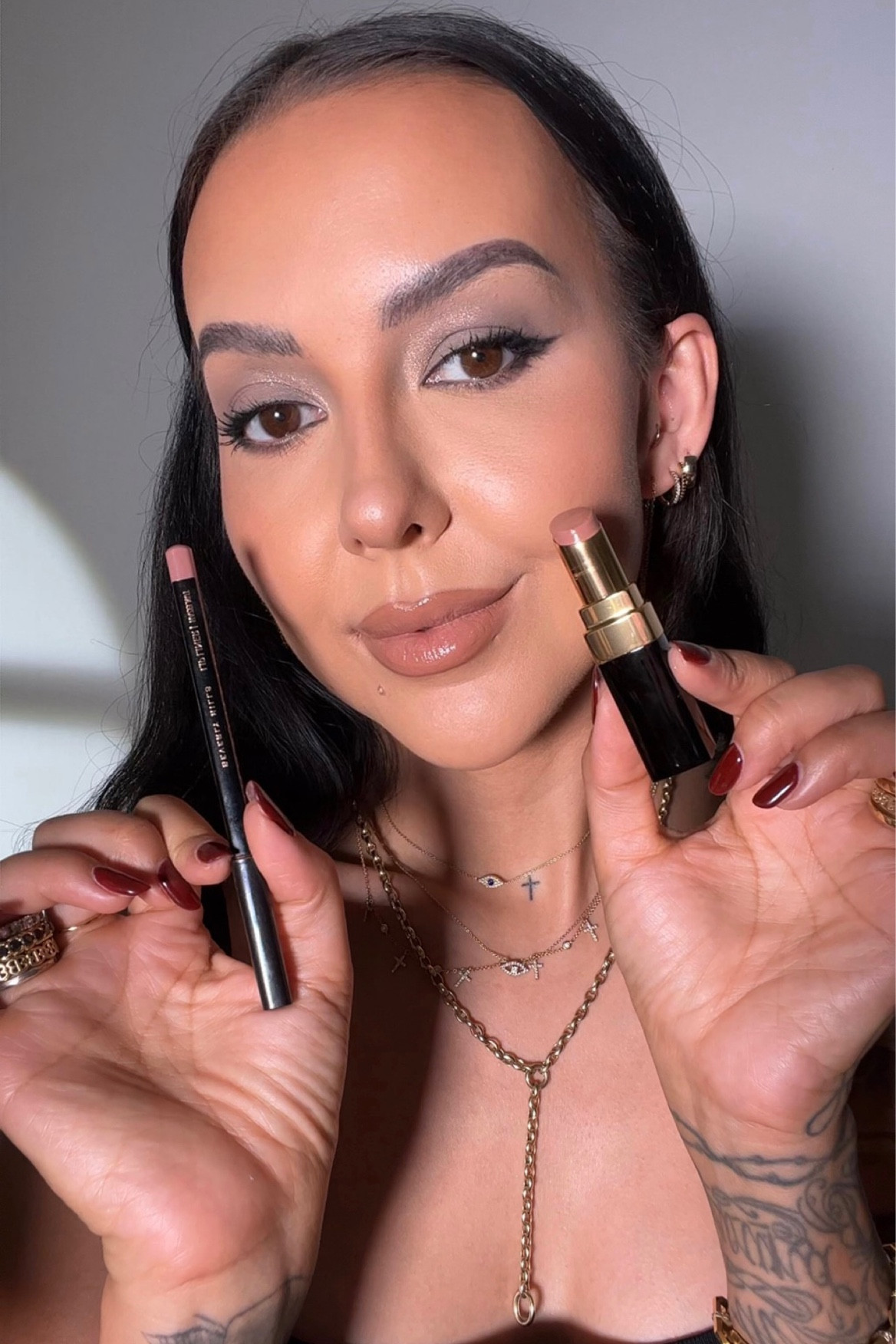 Nude Lip combo to pair with a cool toned Smokey eye 👁️ 
Anastasia Beverly Hills lip pencil in Hazelnut & Chanel Lipstick in 174 Destination (sold out sadly, so I linked the shade “Boy” as well which is almost identical) 

#LTKbeauty