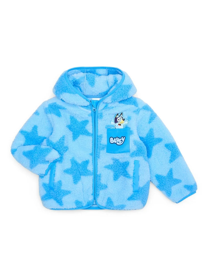 Character Toddler Boy Faux- Shearling Zip Jacket with Hood, Sizes 2T-5T | Walmart (US)