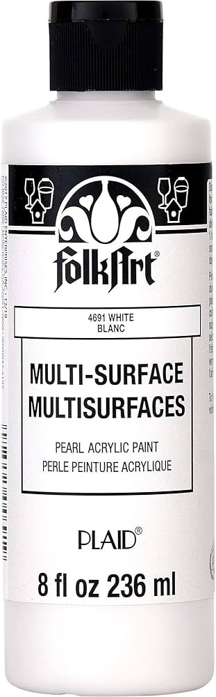 FolkArt Multi-Surface Acrylic Craft Paint, 8 oz, Pearl White | Amazon (US)