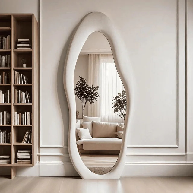 Super Store 63"x 24" Irregular Full Length Mirrors - Full Body Flannel Wrapped Wooden Mirror Lean... | Walmart (US)