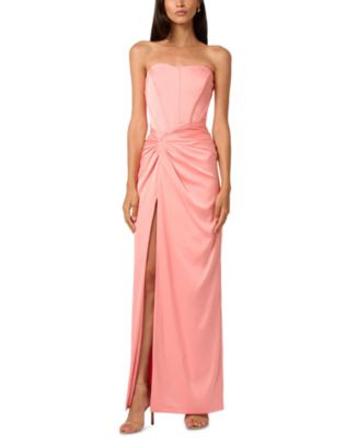 Liv Foster Satin Strapless Draped Column Gown   | Bloomingdale's Women | Bloomingdale's (US)