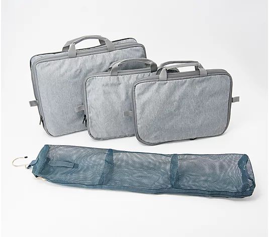 BumbleBella by Jill Martin S/4 Hanging Packing Cubes & Organizer Set - QVC.com | QVC