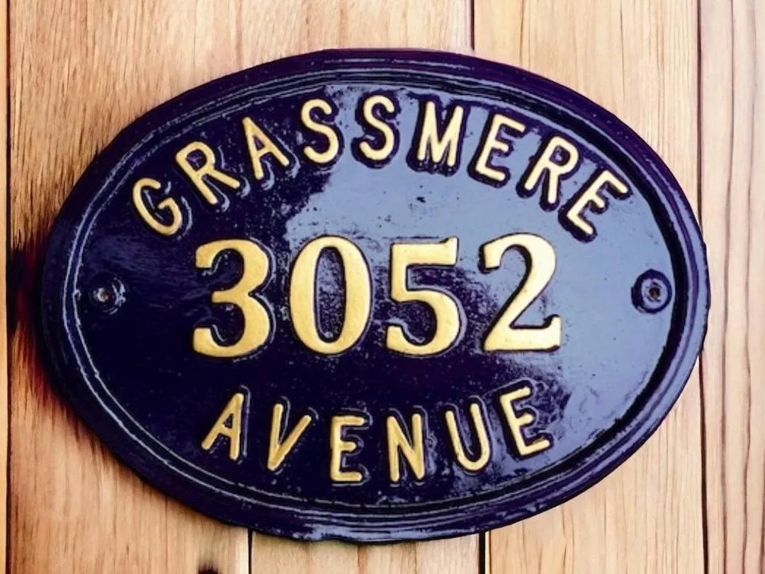 Handmade Colonial House Number Plaque, Personalized Aluminum Address Sign | Etsy (US)