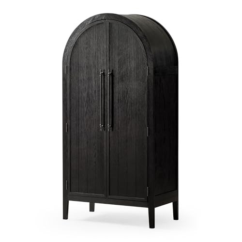 Maven Lane Selene Classical Wooden Cabinet in Antiqued Black Finish | Amazon (US)