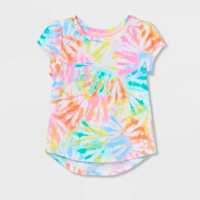 Toddler Girls' Rainbow Tie-Dye Short Sleeve T-Shirt - Cat & Jack™ 5T | Target