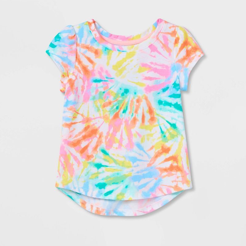 Toddler Girls' Rainbow Tie-Dye Short Sleeve T-Shirt - Cat & Jack™ | Target