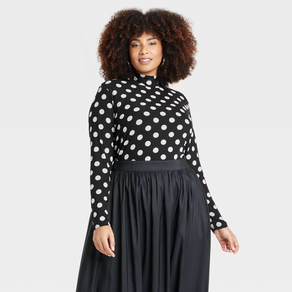 Women's Slim Fit Long Sleeve Mesh Turtleneck Blouse - A New Day™ | Target