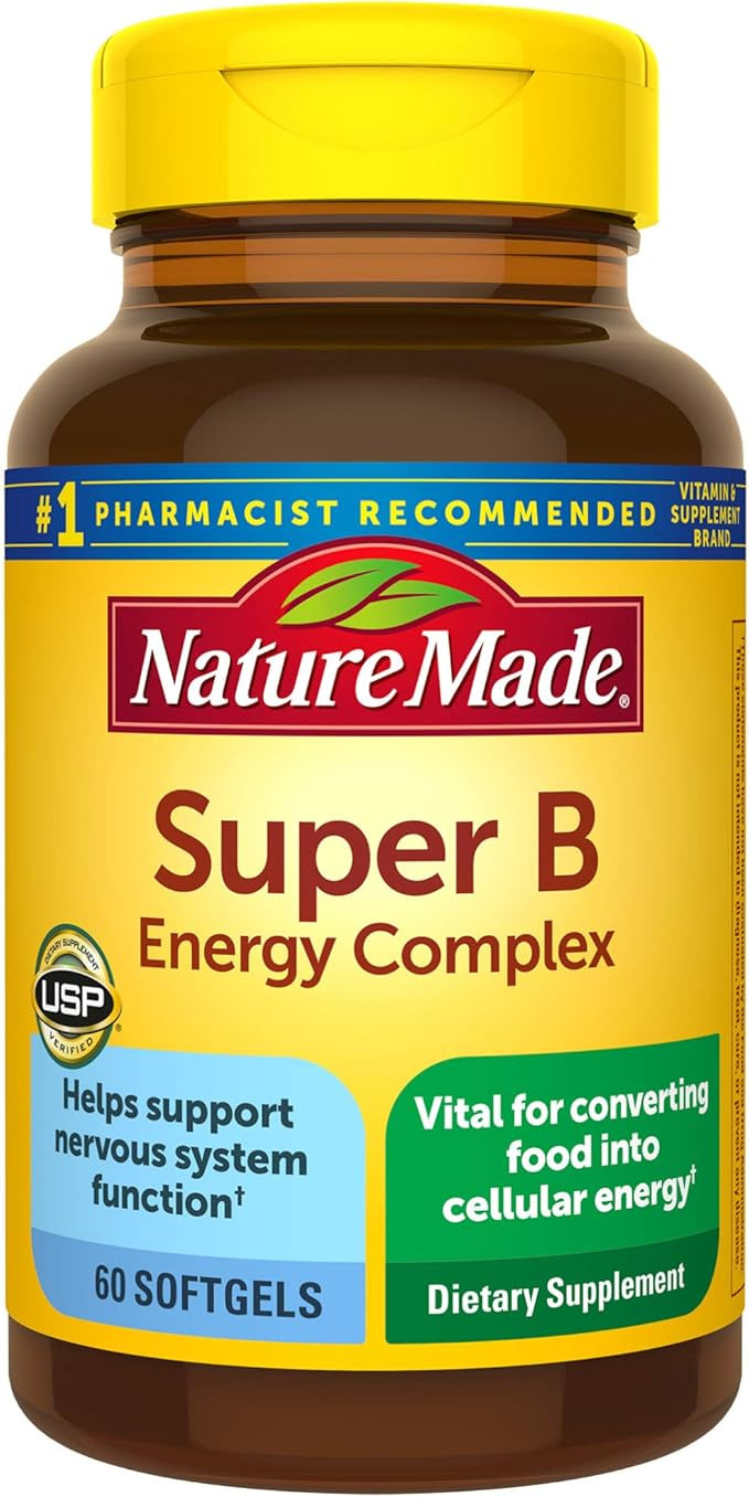 Nature Made Super B Energy Complex Softgels, 60 Count for Metabolic Health† (Packaging May Vary... | Amazon (US)