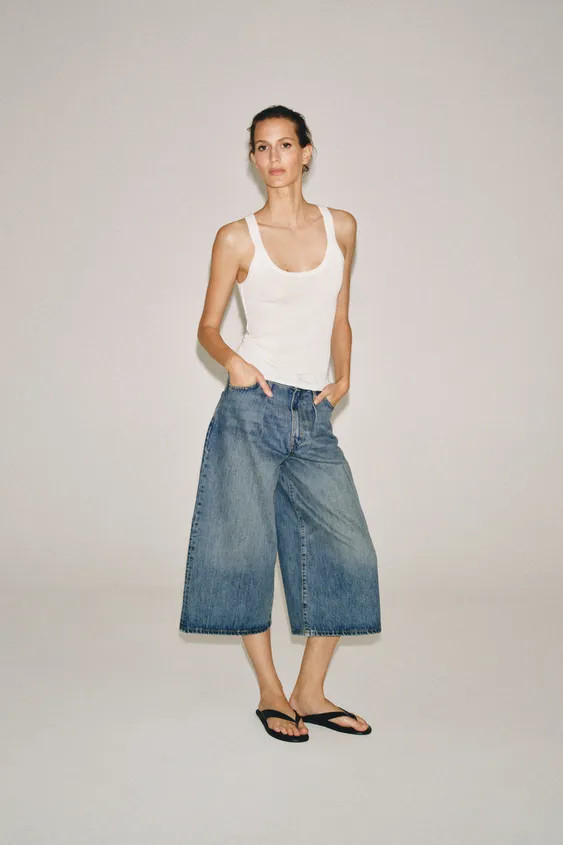 ZW COLLECTION MID-RISE DENIM SHORTS | Zara US