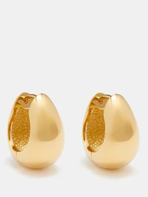 Hinged gold-vermeil hoop earrings | Matches (US)