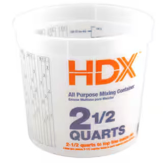 HDX 2.5 qt. All-Purpose Small Bucket Natural Mixing Container 05M3HDX - The Home Depot | The Home Depot