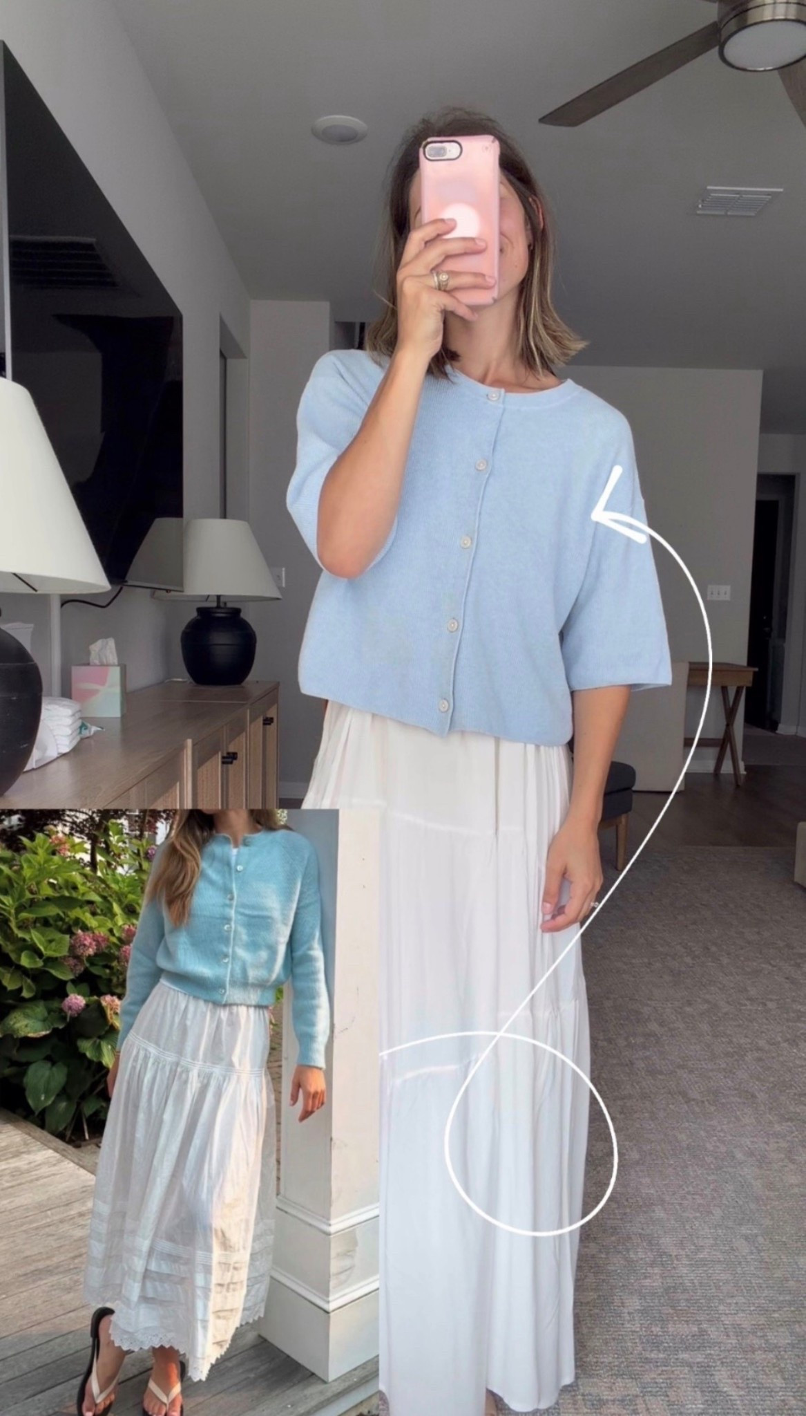 Yall are LOVING this blue sweater // the one I’m wearing is sold out but linked a similar + cheaper one! 