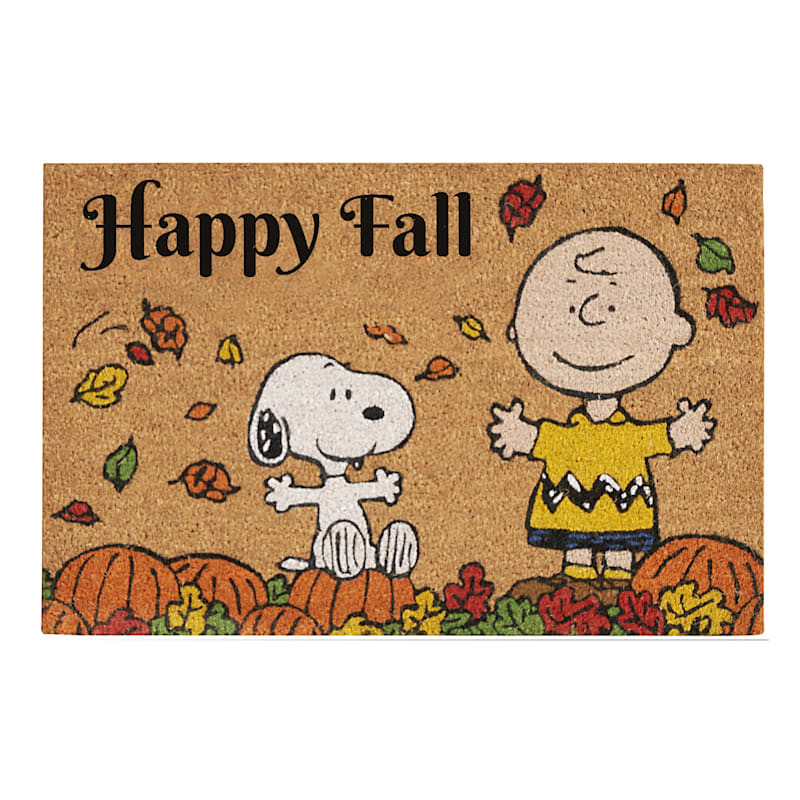 Happy Fall Peanuts Coir Mat, 18x30 | At Home