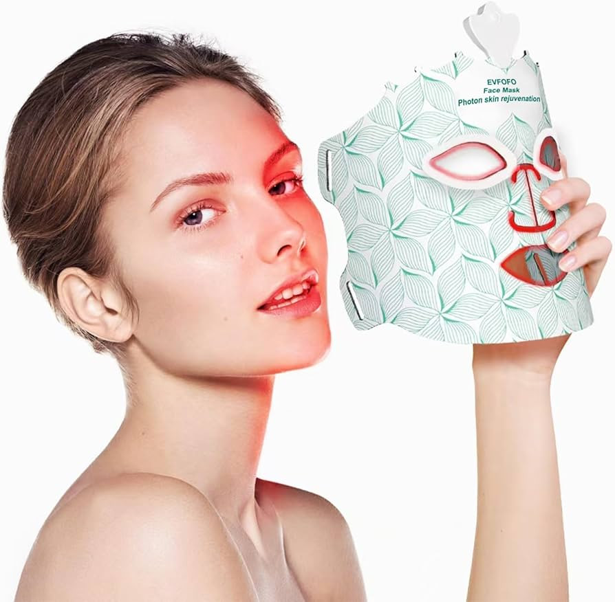 Red Light Therapy Mask for Face, 7 Colors LED Face Mask Light Therapy At Home, Led Face Mask Ligh... | Amazon (US)