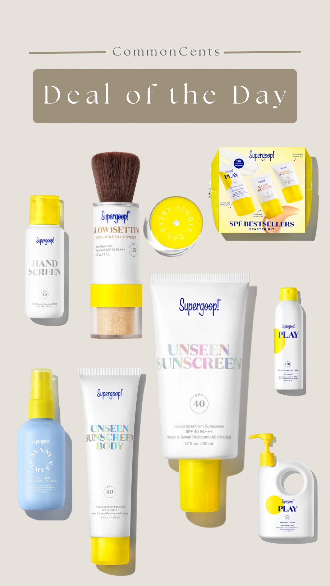 Supergoop is 20% off site wide with code SPF20 

#LTKFind #LTKsalealert #LTKbeauty