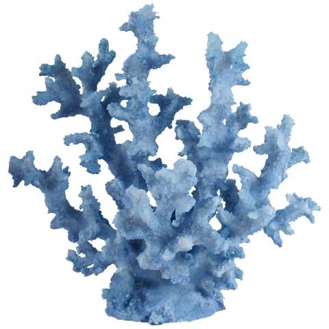 Carson Blue 10 1/2" High Faux Coral Sculpture | Lamps Plus