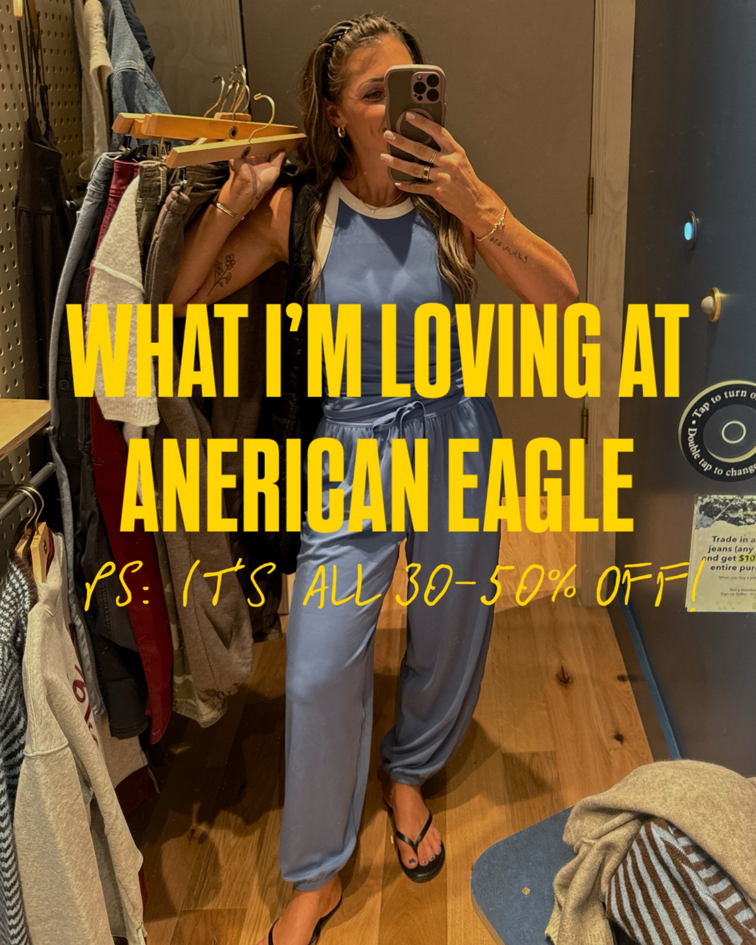 AE SALE!!! I did a XS in everything. Size 0 in all bottoms except a size 2 in the jeans! I say get your true denim size in the jeans— I normally size down to a 0 in their denim, but this pair sits lower and is not as loose fitting, so I got my normal denim size. I suggest sizing down in their other pants! I did a 0/25 in the cargos and the camo. 


American eagle sale
What to wear 
Mom outfits
Travel outfit
Fall outfit idea