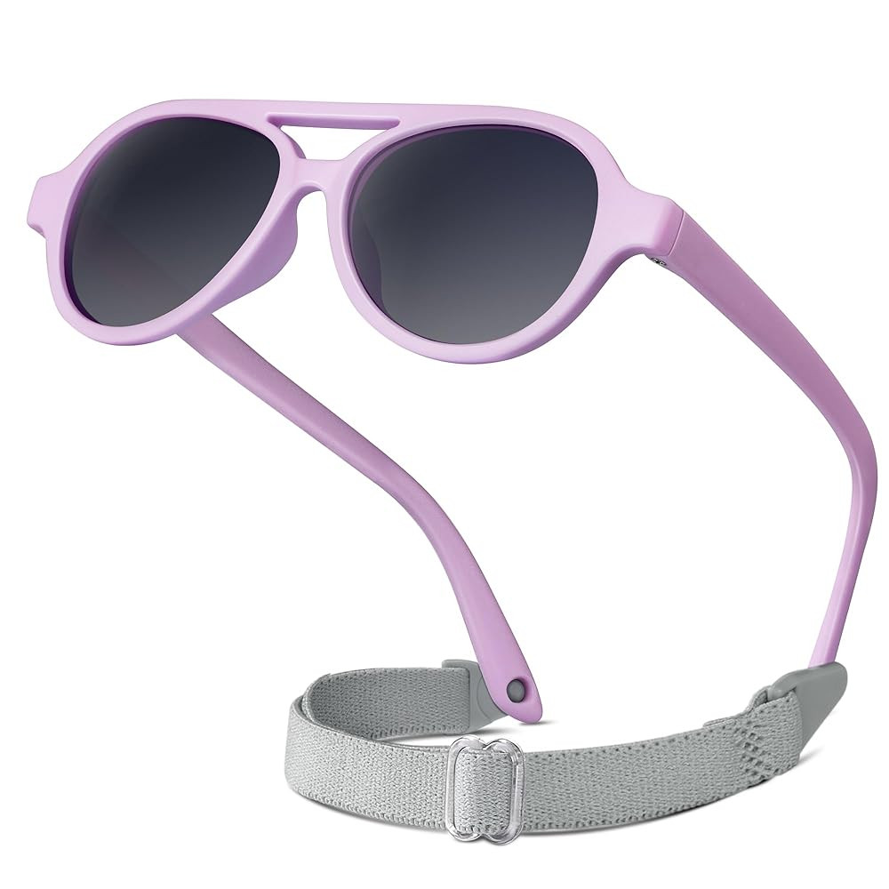 RIVBOS Baby Wrap Polarized UV400 Sunglasses - Soft Frame with Secure Strap for Infant and Newborn... | Amazon (US)
