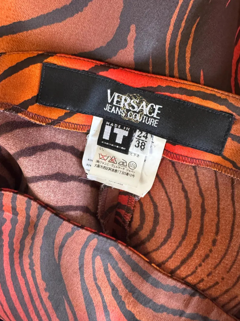 1990s Versace Straight Leg Fitted Pant | Etsy (Global)