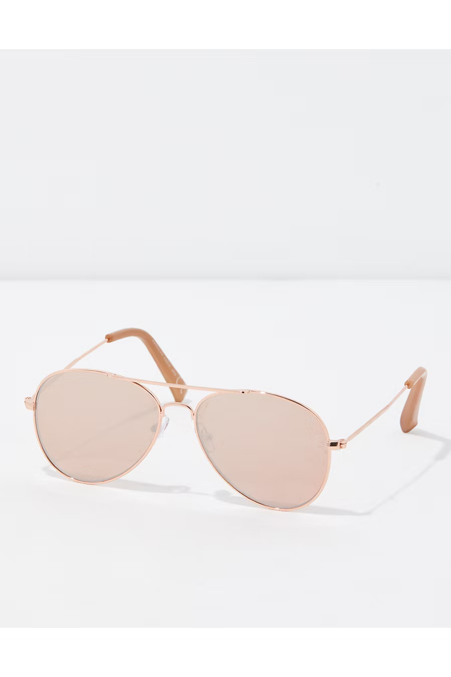 AEO Classic Rose Gold Aviator Sunglasses | American Eagle Outfitters (US & CA)