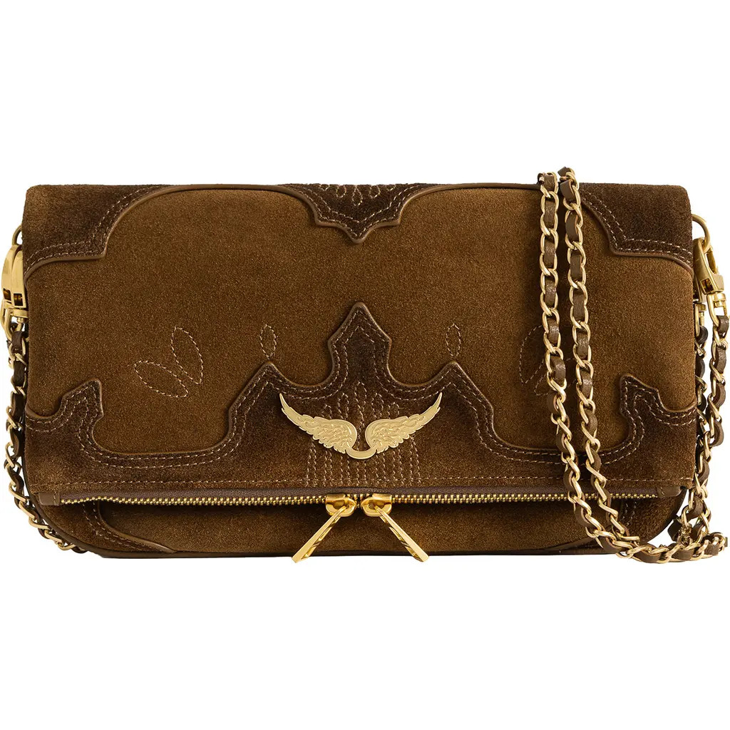 Zadig & Voltaire Rock Western Leather Crossbody Bag in Cognac at Nordstrom | Nordstrom