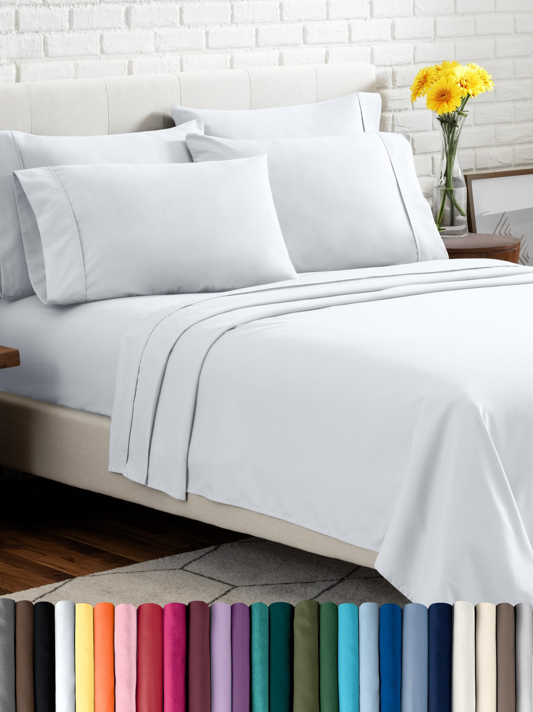 Bare Home Hotel Luxury Twin XL Sheet Set, Extra Soft - 4 Piece Set - Deep Pockets - Easy Fit - Co... | Amazon (US)