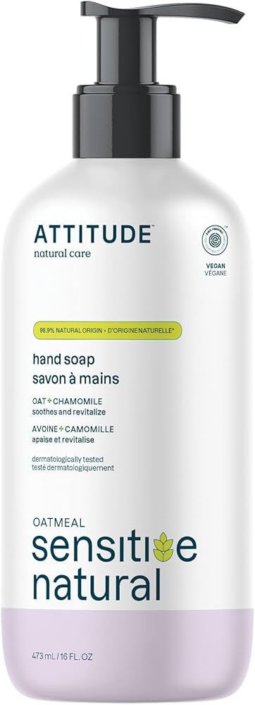 ATTITUDE Hand Soap for Sensitive Skin with Oat and Chamomile, EWG Verified, Dermatologically Test... | Amazon (US)