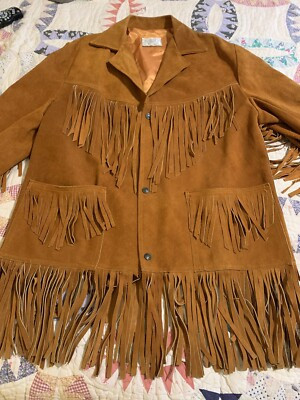 Vintage Suede Fringed Jacket Rust Color. 42 | eBay US