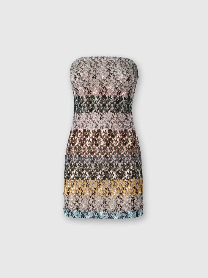 Mini Dress In Striped Embroidered Lace | Nordstrom