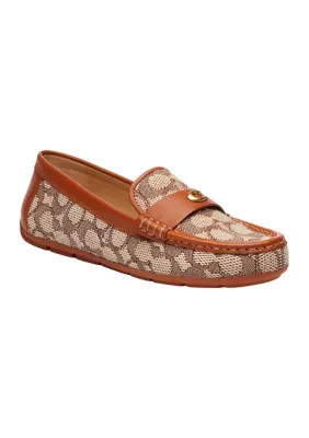 COACH Women's Sculpted C Signature Textile Jacquard Driver Loafers, 7.5M | Belk