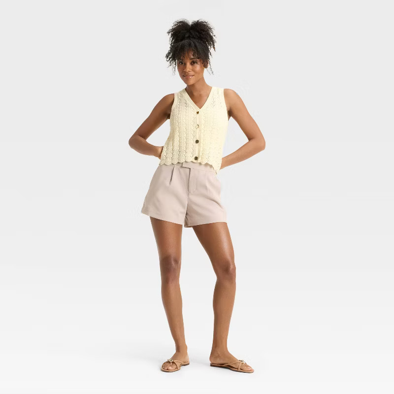 Women's Pointelle Lady Vest - A New Day™ | Target