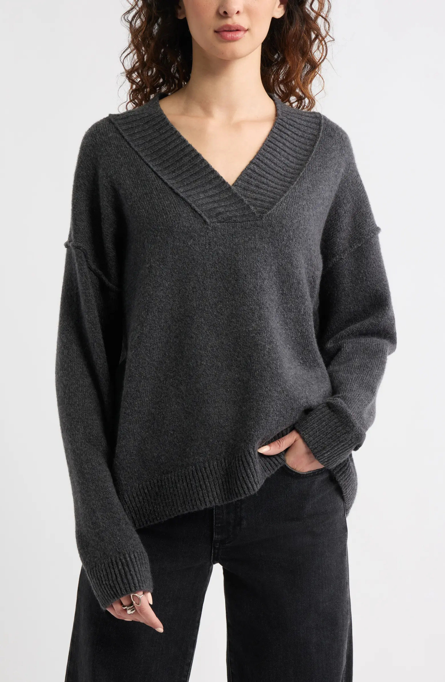 Slouchy V-Neck Sweater | Nordstrom