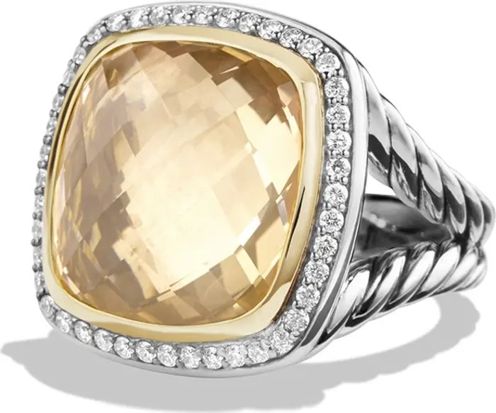 'Albion' Ring with Champagne Citrine and Diamonds with 18K Gold | Nordstrom
