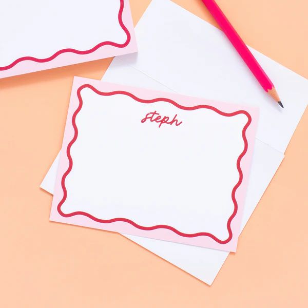 Wavy Collection Personalized Stationery | Joy Creative Shop