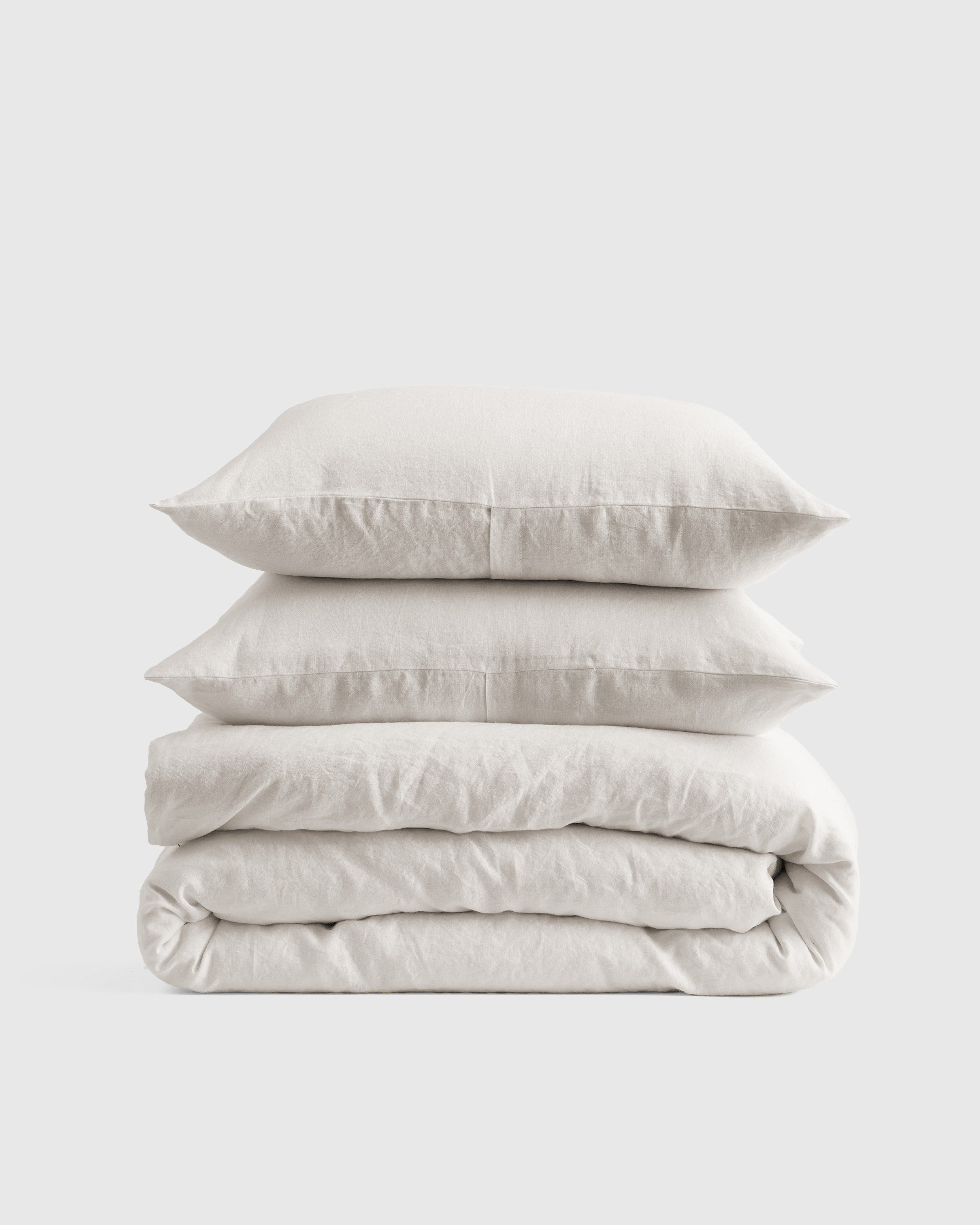 Quince | European Linen Duvet Cover Set in Sand Size Twin | Quince