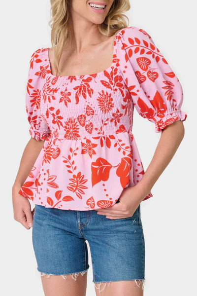 Soleado Smocked Top | Gibson