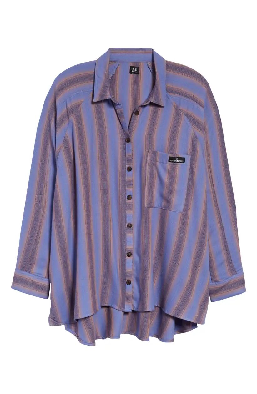 BDG Urban Outfitters Brendan Stripe Flannel Shirt | Nordstrom
