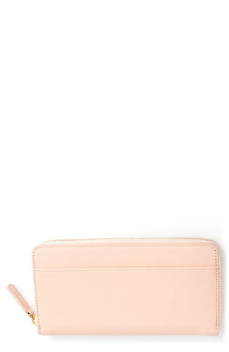 Personalized Continental RFID Leather Zip Wallet | Nordstrom