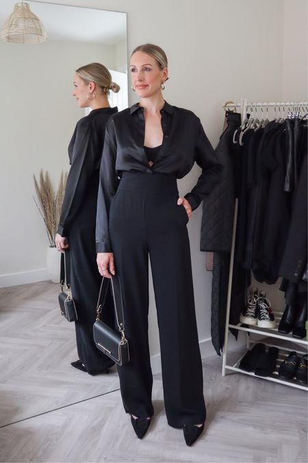 All black outfit perfect for an evening look / dinner and drinks or for workwear / office outfit (just button up the shirt and Chuck over a trench coat or blazer)


#LTKstyletip #LTKSeasonal #LTKshoecrush