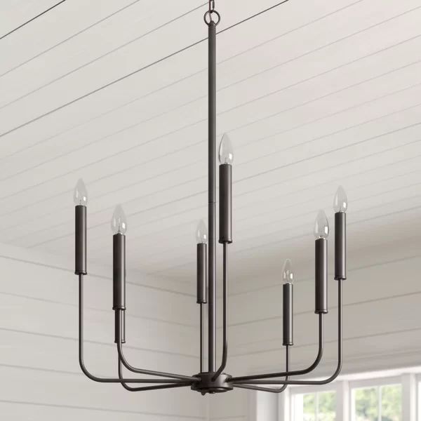 Kaymarie 8 - Light Candle Style Classic Chandelier with Wrought Iron Accents | Wayfair North America