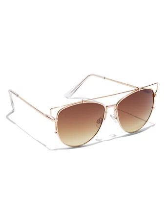 Brow-Bar Aviator Sunglasses | New York & Company