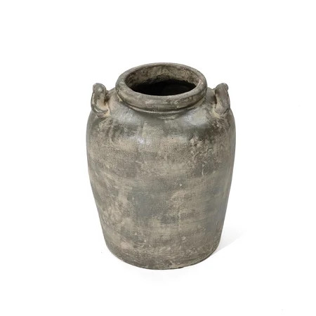 LuxenHome Vintage Farmhouse Brown Jug 15 Inch Tall Terracotta Vase | Walmart (US)