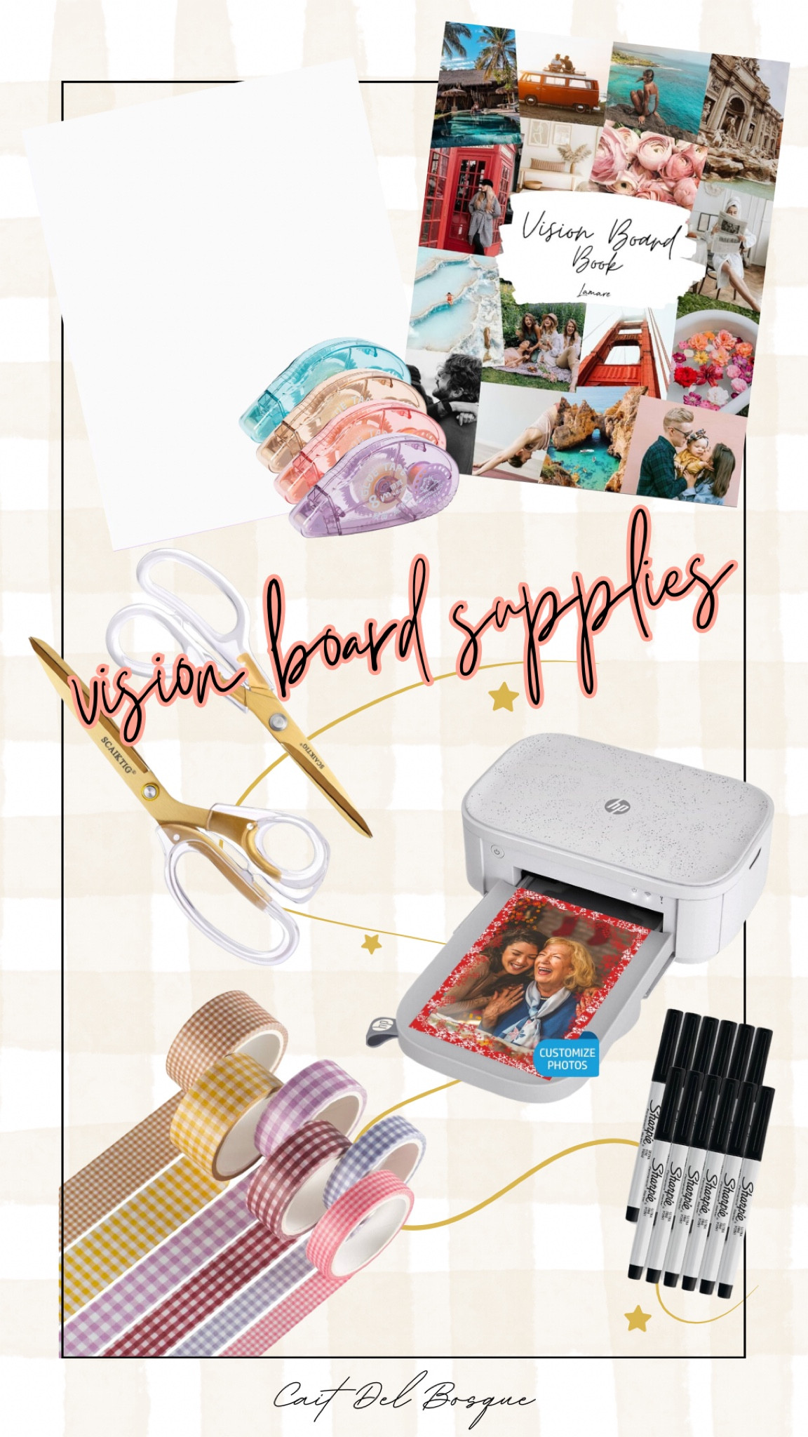 Vision Board Essentials! ✨

Create the ultimate vision board at your next girls' night in! All you need is a poster board, colorful washi tape, sharpie markers, scissors, and the HP Sprocket photo printer to bring your dreams to life. Gather your favorite photos, get crafty, and let the positive vibes flow as you manifest your goals in style!

#LTKFamily #LTKHome #LTKParties