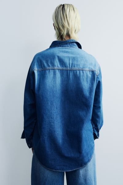 Denim shirt - Denim blue - Ladies | H&M GB | H&M (UK, MY, IN, SG, PH, TW, HK)