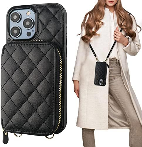 Bocasal Crossbody Wallet Case for iPhone 14 Pro Max, RFID Blocking PU Leather Zipper Handbag Purs... | Amazon (US)