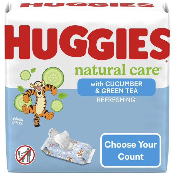 Huggies Natural Care Refreshing Baby Wipes, Scented, 3 Flip-Top Packs (168 Wipes Total) | Walmart (US)